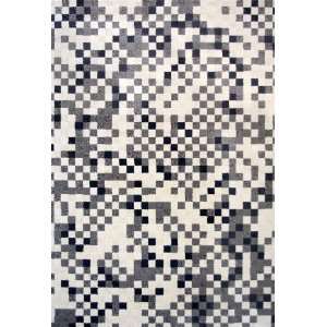   Off White/Charcoal 5x7 5x8 dots NEW Exact Size5ft 3in. x 7ft 7in