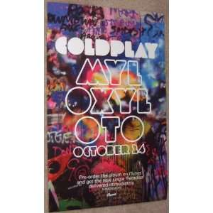  COLDPLAY   Mylo Xyloto   Promotional Poster   11 x 17 