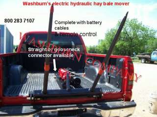 Pickup truck 12 volt hydraulic hay bale spear unit t  