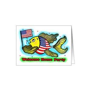  Welcome Home from College Party Invitation American Flag 