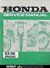 1993 1994 1995 1996 Honda XR650L Motorcycle Original Repair Manual