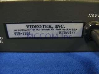 This auction is for a Videotek VIS 1201 12x1 Video Only Routing 