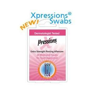 24 Pcs Xpressions Liquid Swabs Body Piercing Aftercare 