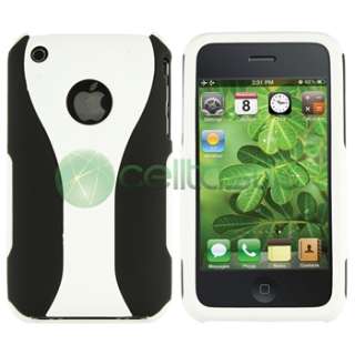 Accessory Bundle White 3 Piece Hard Case Headset for iPhone 3G 3GS 8 