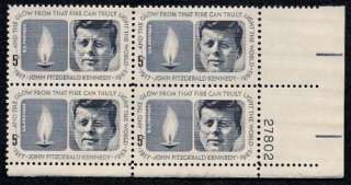 1964   JOHN F. KENNEDY   #1246 Mint  MNH  Plate Block  