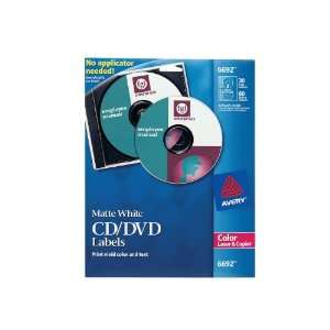  Avery 6692 CD/DVD Labels for Color Lasers, 30 Labels Disc 