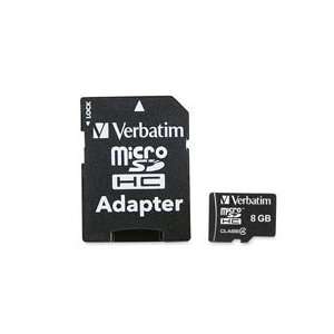 Verbatim Corporation Products   Micro SDHC, W/Adapter, 4GB   Sold as 1 