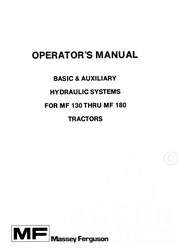 Massey Ferguson 130 135 165 Hydraulic Operators Manual  