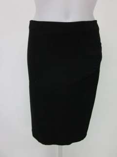 STELLA MCCARTNEY Black Silk Textured Straight Skirt 38  