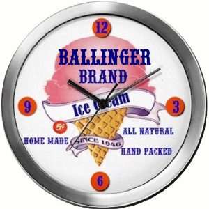  BALLINGER 14 Inch Ice Cream Metal Clock Quartz Movement 