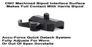   Harris Bipod Adapter for carbine rail QD Quick Detach Version GGG 1406