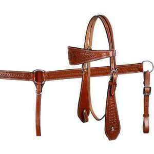   And Basketweave Tool Headstall Breast Collar Set