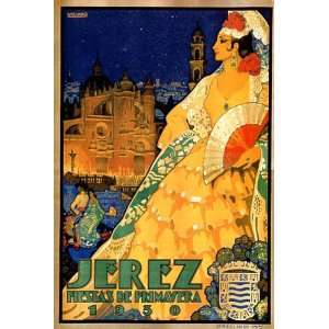  1930 JEREZ FIESTAS DE PRIMAVERA FLOWERS SPRING TRAVEL TOURISM SPAIN 
