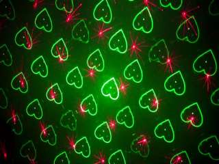 150mW Green Heart & Red Stars Laser Light Projector DJ  