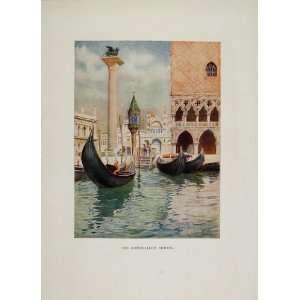   Shrine Canal Venice Reginald Barratt   Original Print