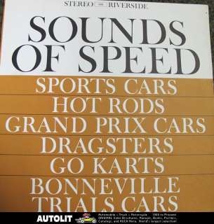 1960 Sound of Speed 33rpm Record Sebring Bonneville GoKart Ferrari 