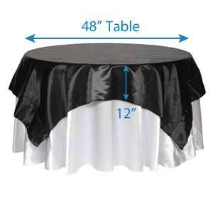  CASE OF 5 72 Square Satin Tablecloths