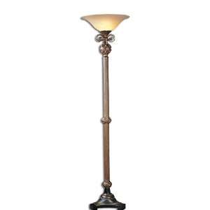 Uttermost 73.3 Inch Cortina Torchier Lamp In Ivory Undercoat w/Brown 