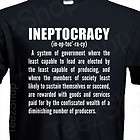 Ineptocracy BIG SIZES 3XL 4XL 5XL T shirt 2012 Election political 