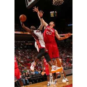 Philadelphia 76ers v Miami Heat Dwyaen Wade and Spencer Hawes by 