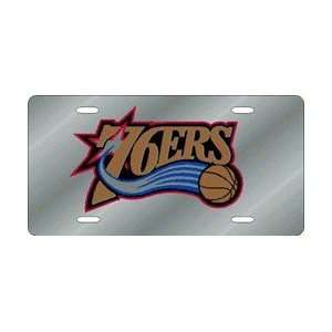 Philadelphia 76ers Laser Cut Silver License Plate