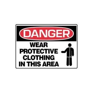  7X10 DANGER WEAR PROTECTIVE 7X10 Sign