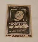 YOULL LIKE MY MOTHER VHS EXCELLENT CONDITION RARE PATTY DUKE LAMONT 
