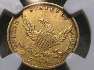 1837 Classic Head GOLD $2.50 Quarter Eagle. NGC XF details.  