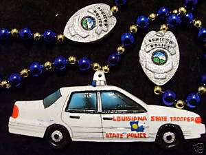 LOUISIANA STATE TROOPER POLICE CAR MG BEAD (B125)  