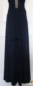   BOUTIQUE NAVY BEADED STRAPS JERSEY DRESS SIZE 6 $189.00  