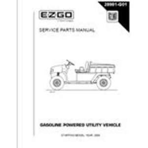 EZGO 28981G01 2004 2005 Service Parts Manual for Gas ST 4x4 Utility 