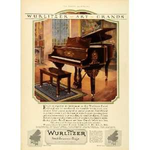  1926 Ad Wurlitzer Period Art Grand Piano Musical 