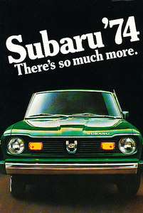 1974 Subaru Original Sales Brochure   GL Coupe, Sedan, 2 door and 