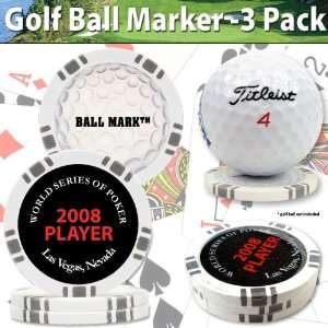  Ball Mark 3 Pack   WSOP Logo   Official Souvenir Health 