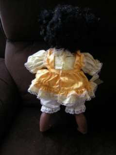 Baby doll from 1980s by Eugene Black curly hair cutie  
