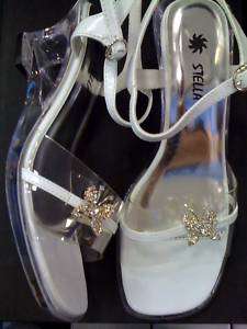 New Girls Sandal Clear Shoes (White color size 4)  