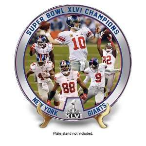  The New York Giants 2012 Super Bowl Champions Plate Collection 