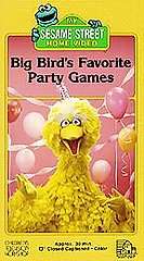 Sesame Street   Big Birds Favorite Party Games VHS, 1988  