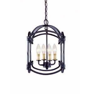   Imports 61406 42 Classical Simplicity 4 Light Hanging Lantern, Rust