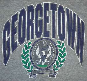 Vtg Georgetown University Hoyas College Crest T Shirt L  