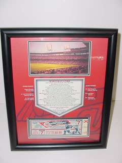   SGA Sportsmans Park 1964 World Series ticket & picture framed  