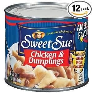 Sweet Sue Fat Free Chicken Dumplings, 24 Ounce Tins (Pack of 12 