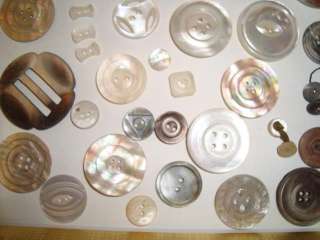 Pound + lot of Antique vintage MOP mother of pearl Shell buttons 