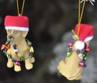 Christmas Xmas Tree Ornament Yellow Lab Labrador Dog Q2