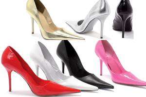   408 Lola pointy toe pumps pencil thin 4 inch stiletto high heel shoes
