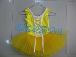 New Girls Ballet Tutu Leotard Yellow Dance Dress SZ 5 8  