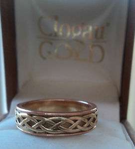Clogau Welsh 9ct Rose & Yellow Gold Celtic Eternal Love Ring   size O 
