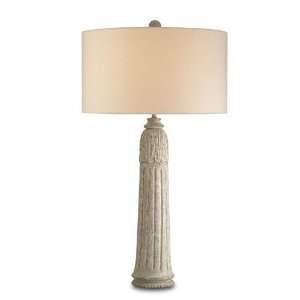  6084 Canonbury   One Light Table Lamp, Oyster White Finish with Off 