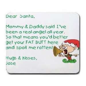  Dear Santa Letter Spoil Joseph Rotten Mousepad Office 