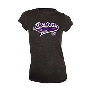   Boston Bruins Womens Hockey Fights Cancer Tri blend T Shirt   Boston